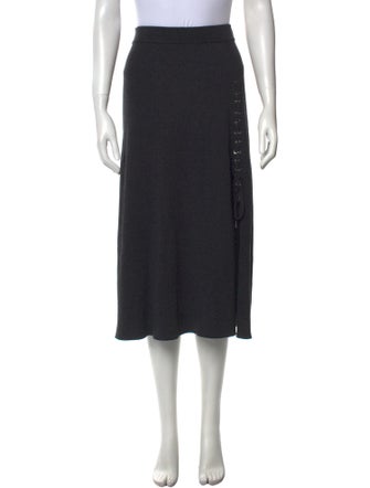 Maje Chain-Link Accents Midi Length Skirt