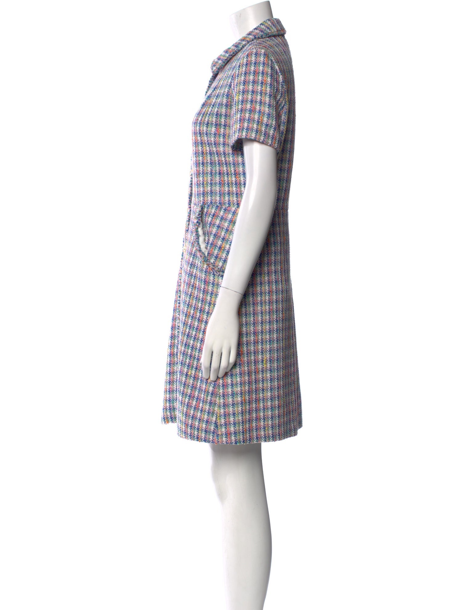 Maje Plaid Print Mini Dress