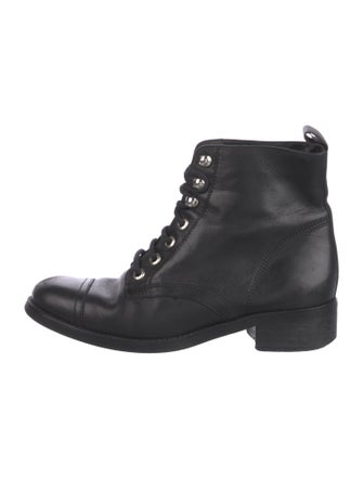 Maje Leather Combat Boots