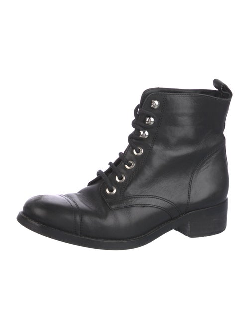 Maje Leather Combat Boots