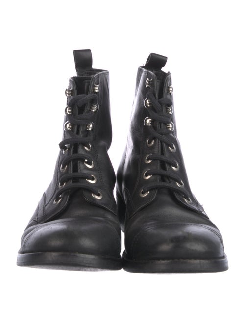 Maje Leather Combat Boots