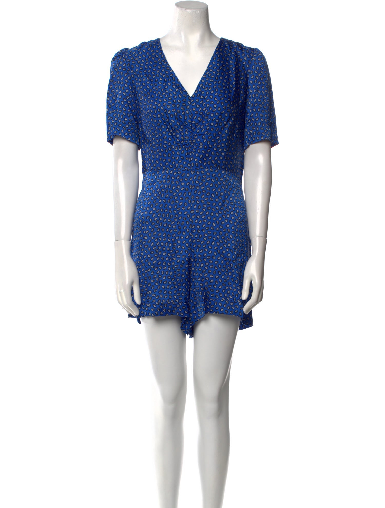 Maje Paisley Print V-Neck Romper