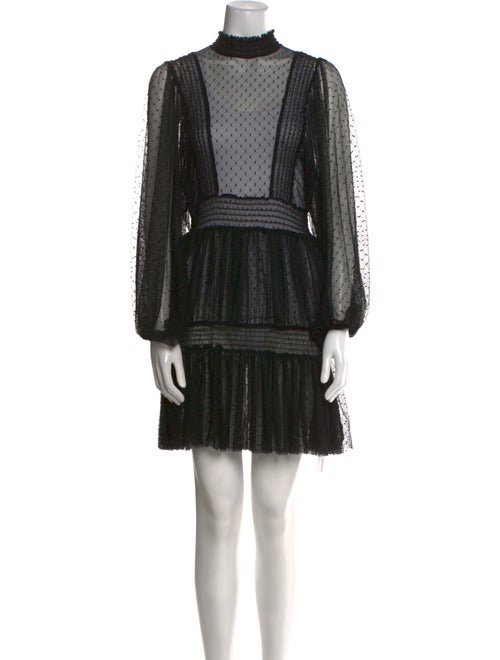 Maje Mock Neck Mini Dress