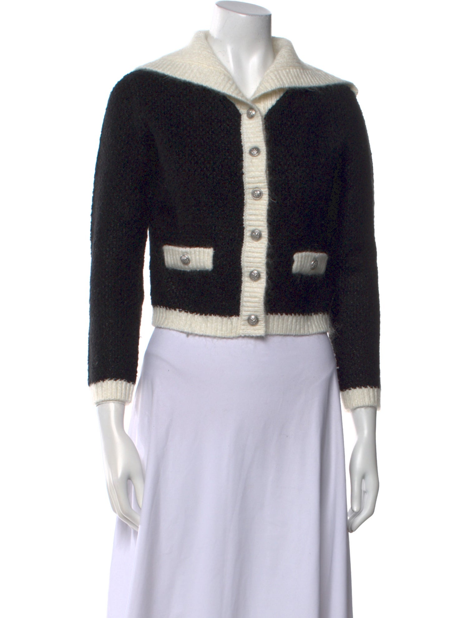 Maje Colorblock Pattern Sweater