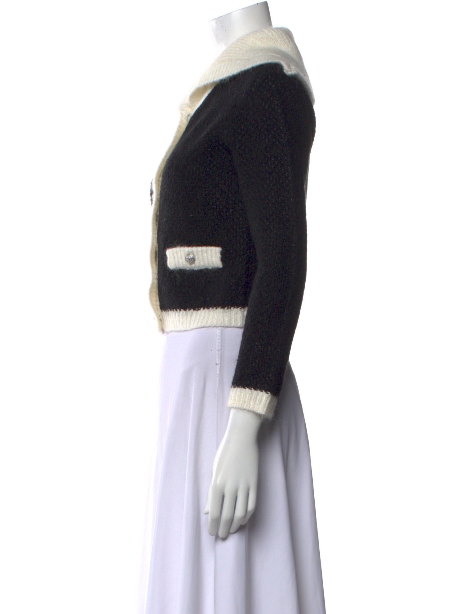 Maje Colorblock Pattern Sweater