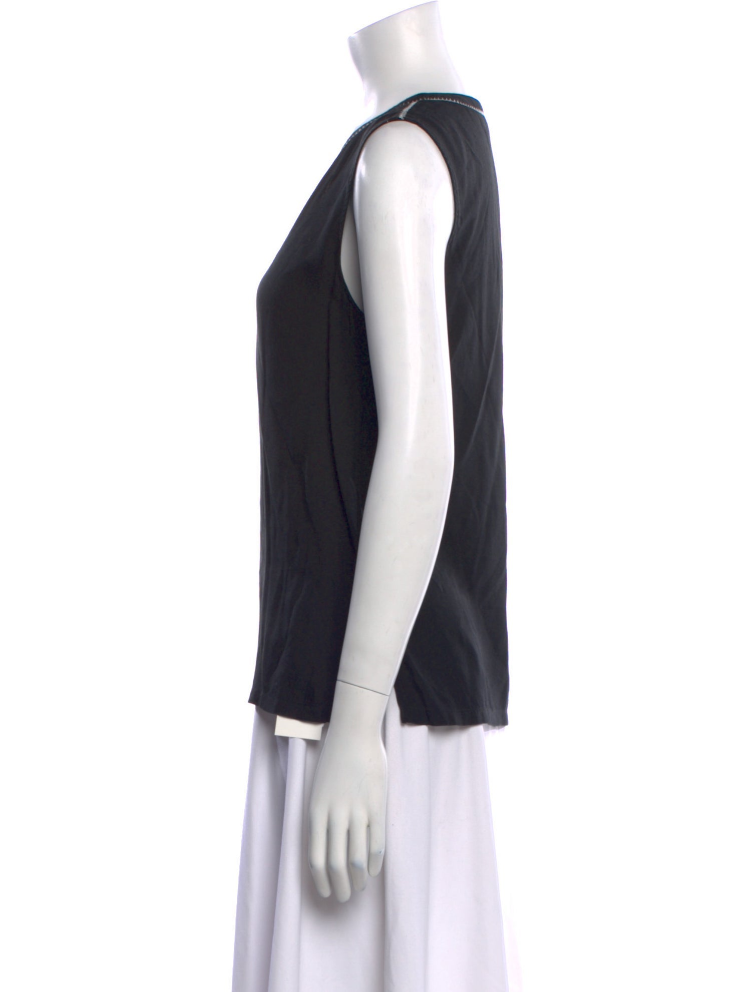 Maje V-Neck Sleeveless Top