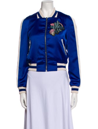 Maje Graphic Print Bomber Jacket