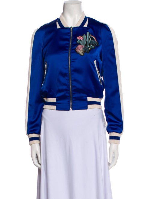 Maje Graphic Print Bomber Jacket