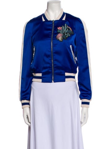 Maje Jackets Graphic Print Bomber Jacket XS