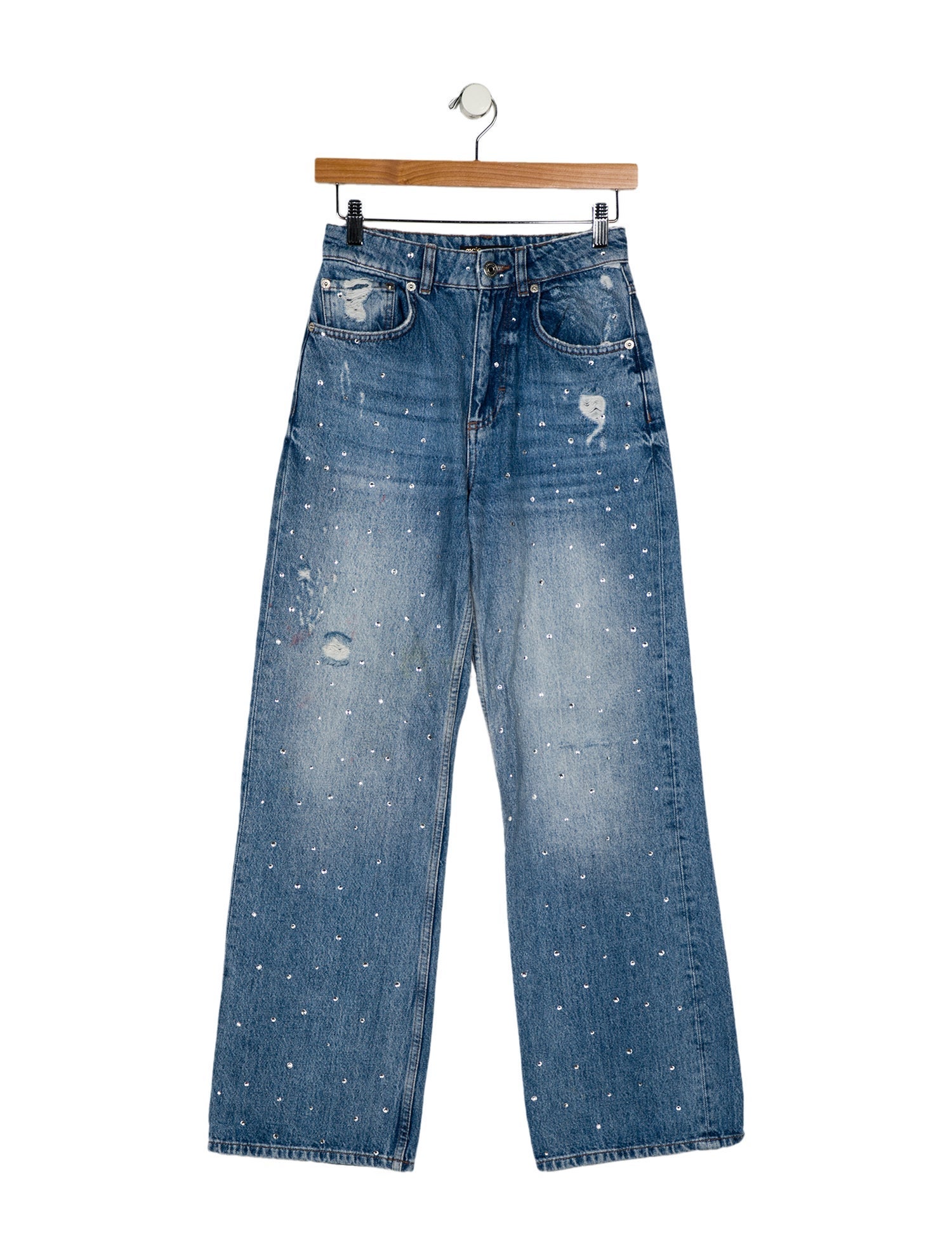 Maje High-Rise Wide Leg Jeans