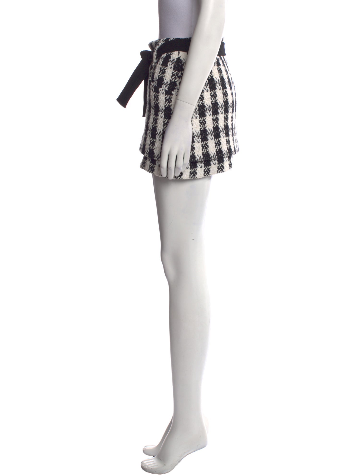 Maje Plaid Print Mini Skirt