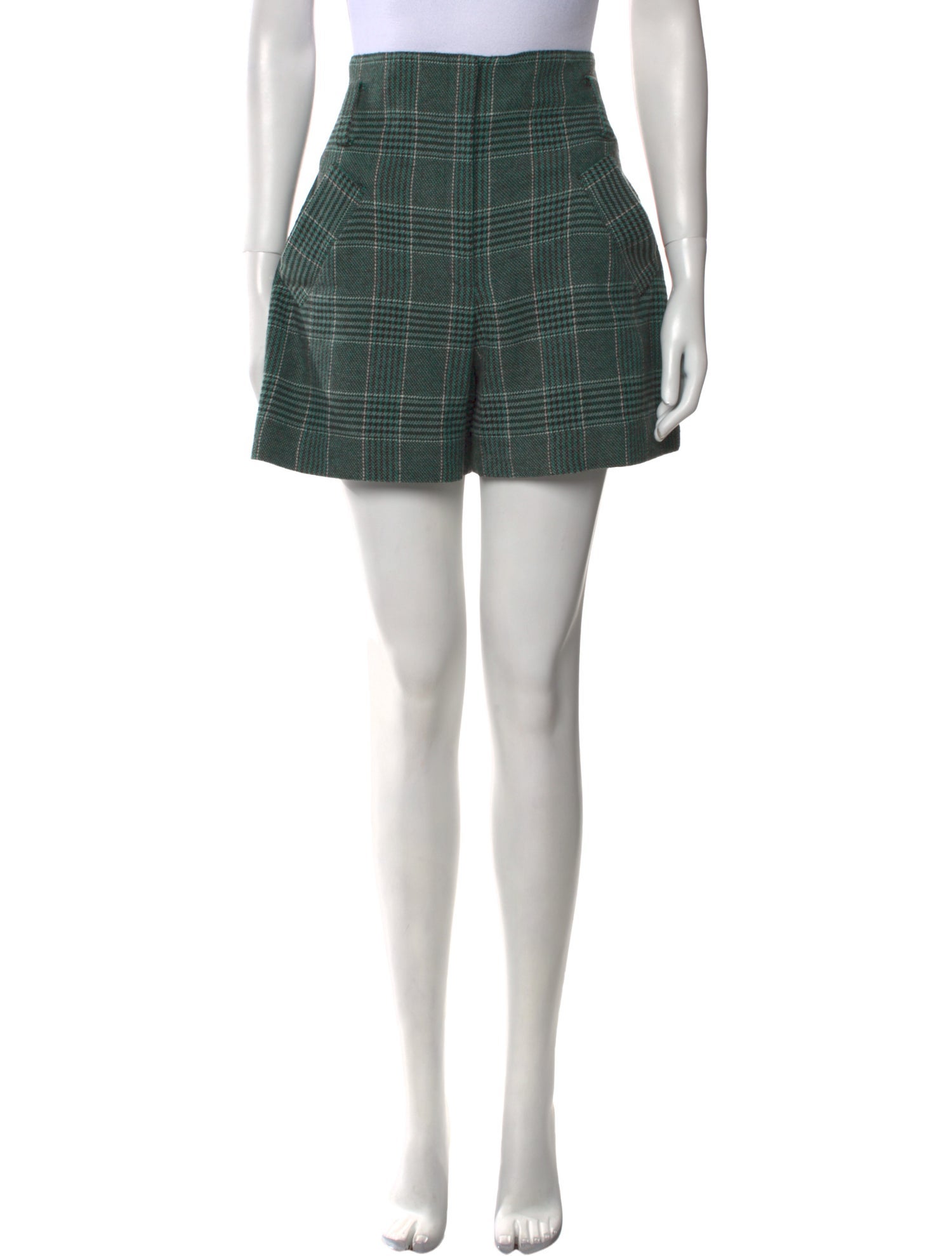 Maje Plaid Print Mini Shorts w/ Tags