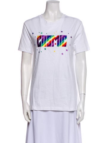 Maje Tops Graphic Print Crew Neck T-Shirt M