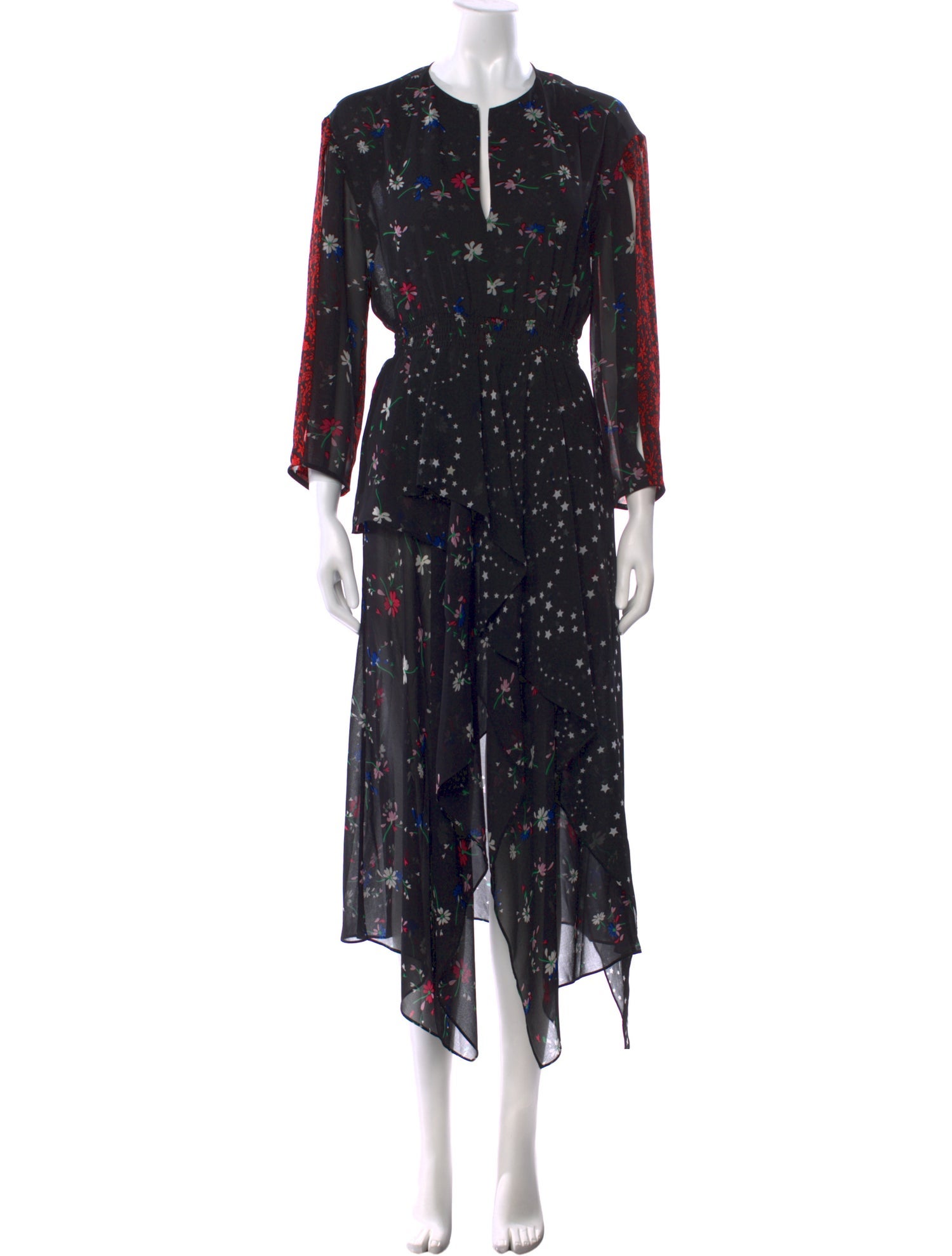 Maje Floral Print Long Dress