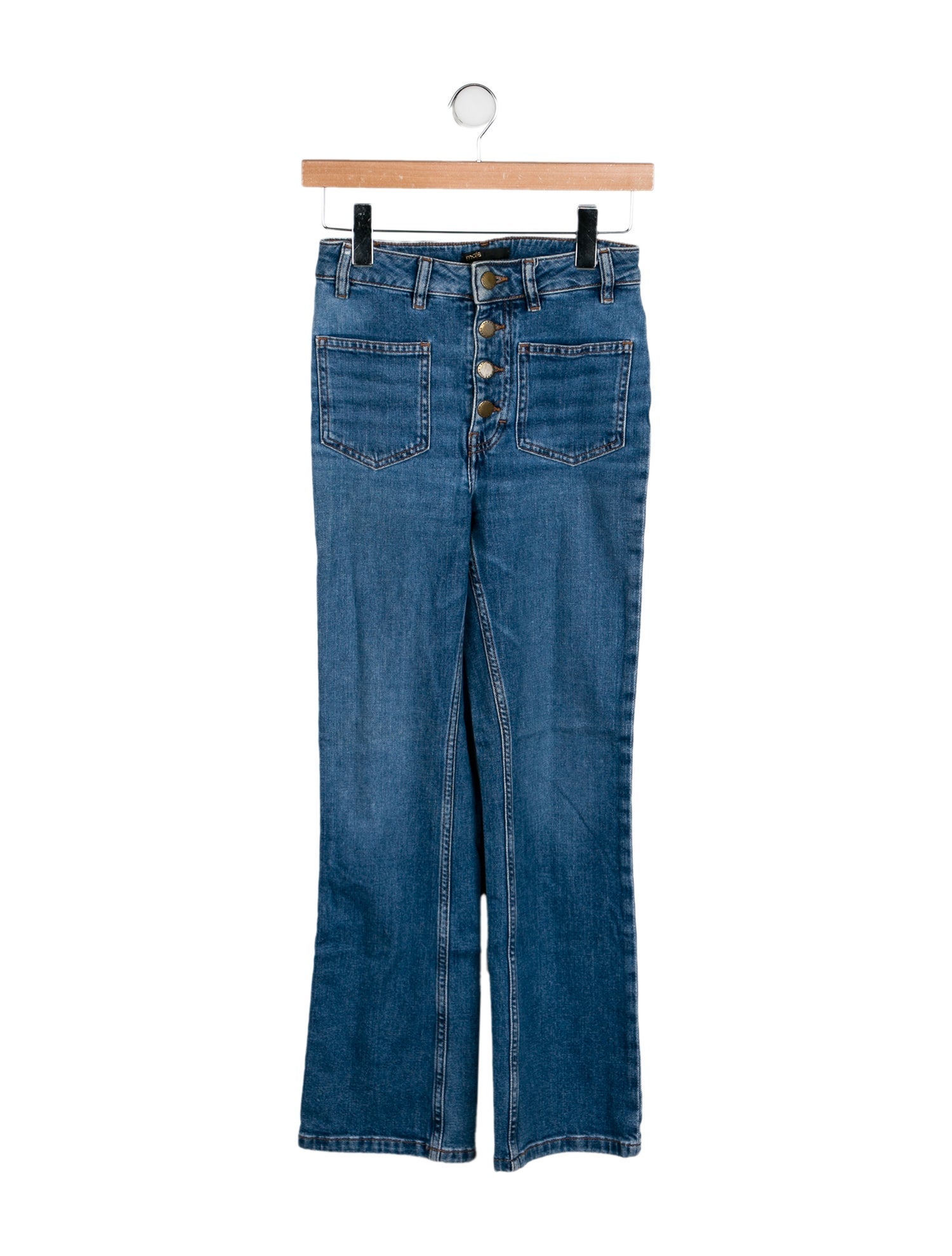 Maje Mid-Rise Straight Leg Jeans