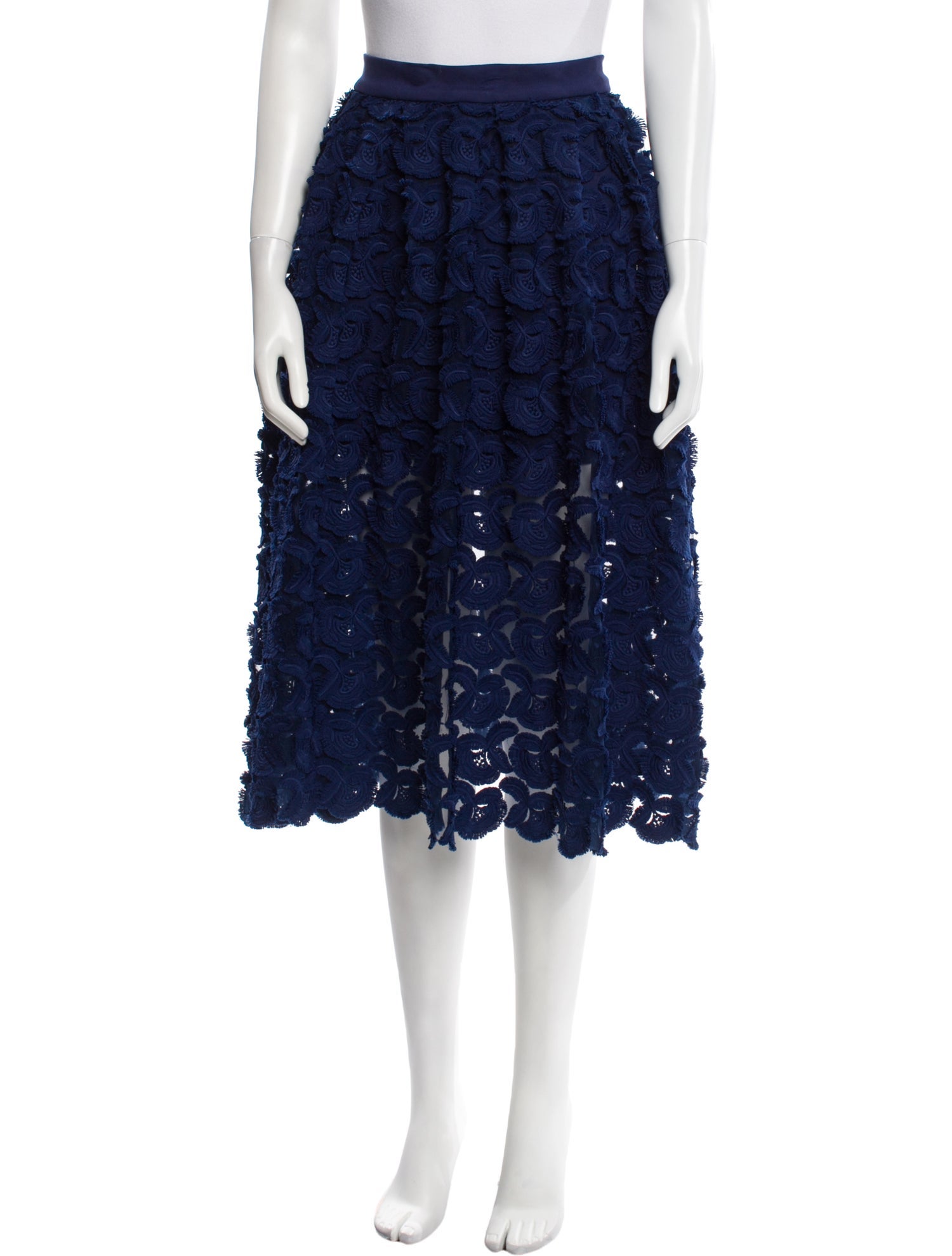 Maje Lace Pattern Knee-Length Skirt