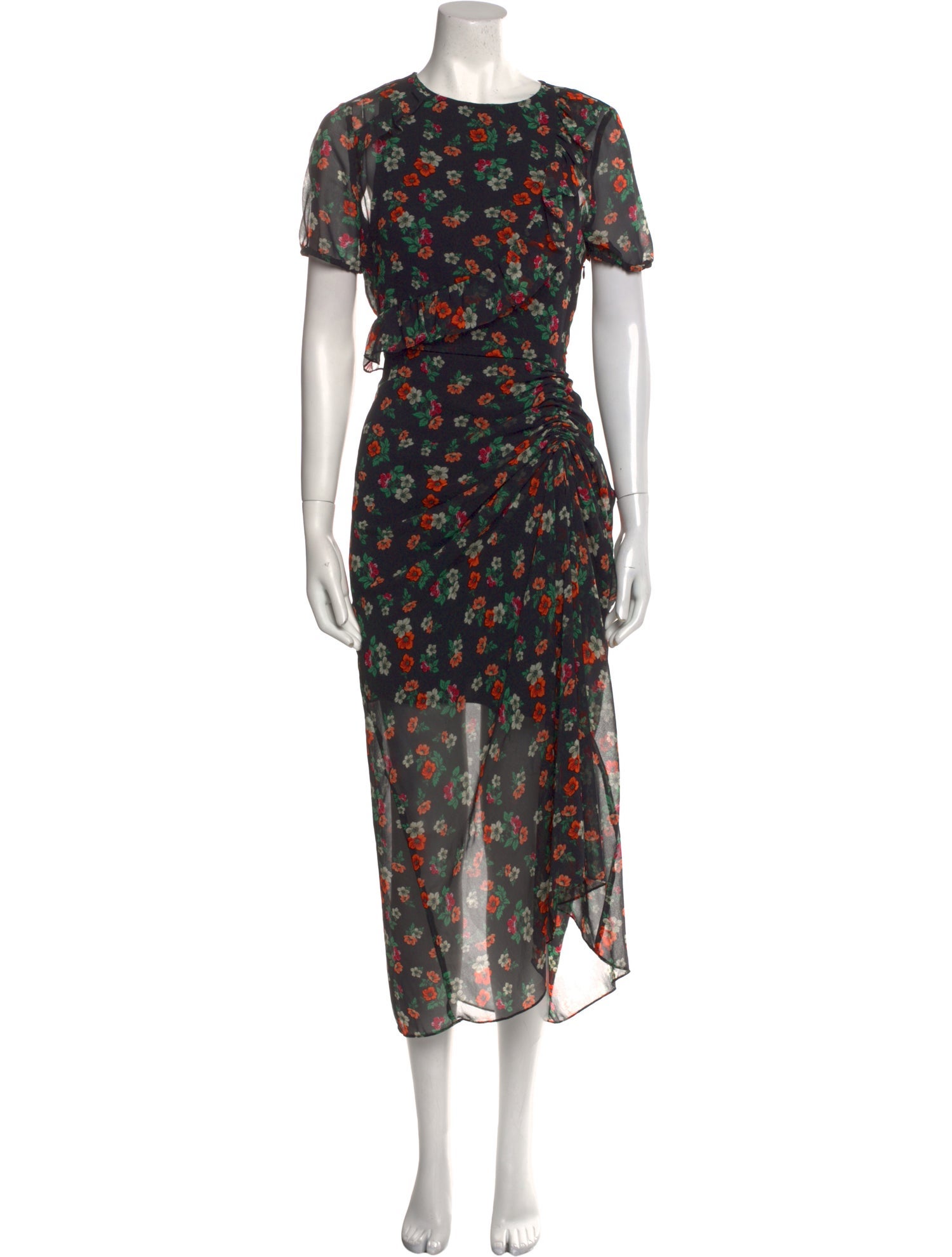 Maje Floral Print Long Dress