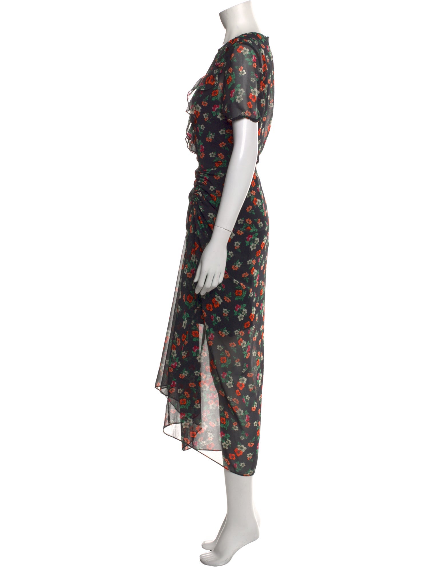 Maje Floral Print Long Dress
