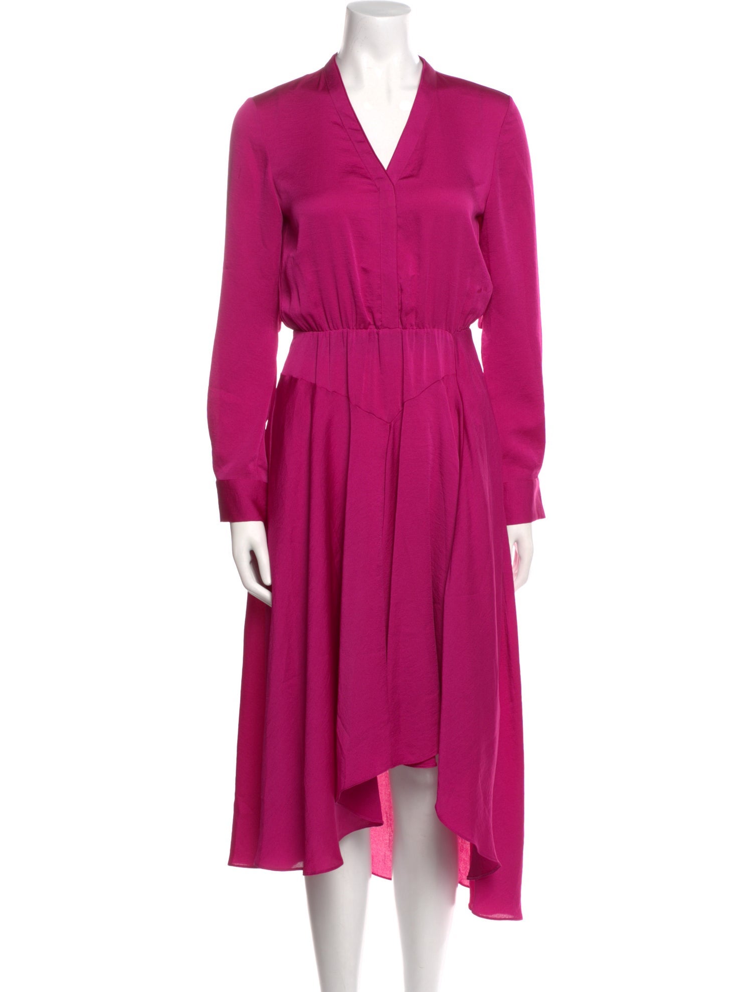 Maje V-Neck Midi Length Dress