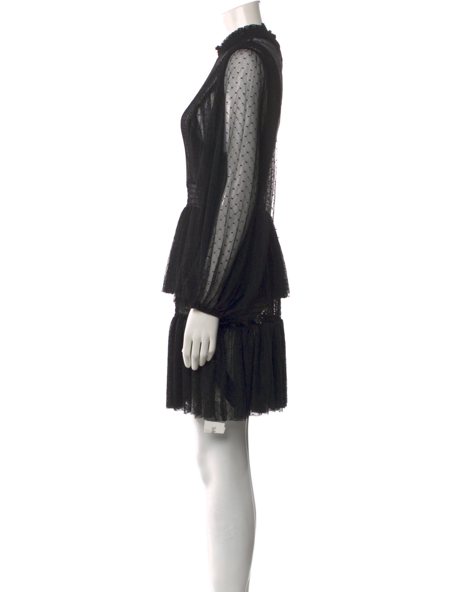 Maje Mock Neck Mini Dress