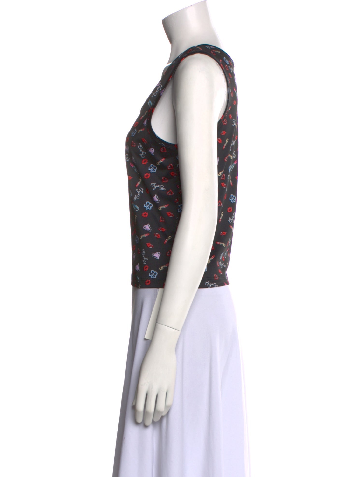 Maje Printed Scoop Neck Top w/ Tags