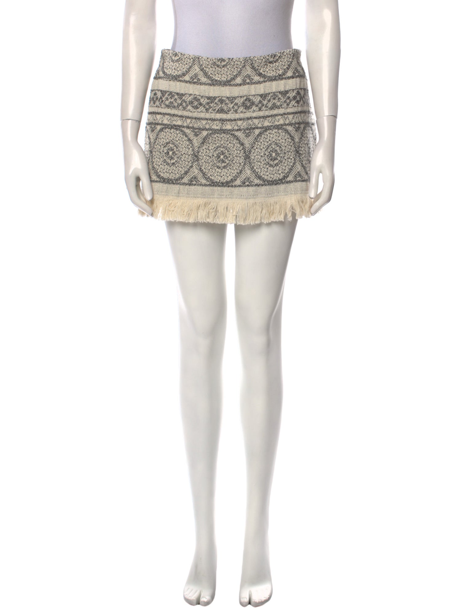 Maje Tweed Pattern Mini Skirt