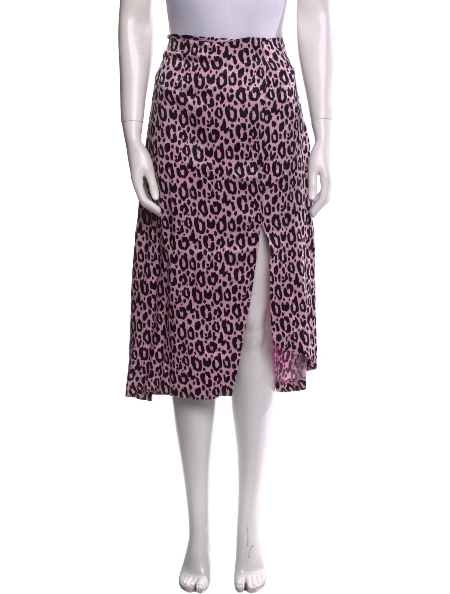Maje Animal Print Midi Length Skirt