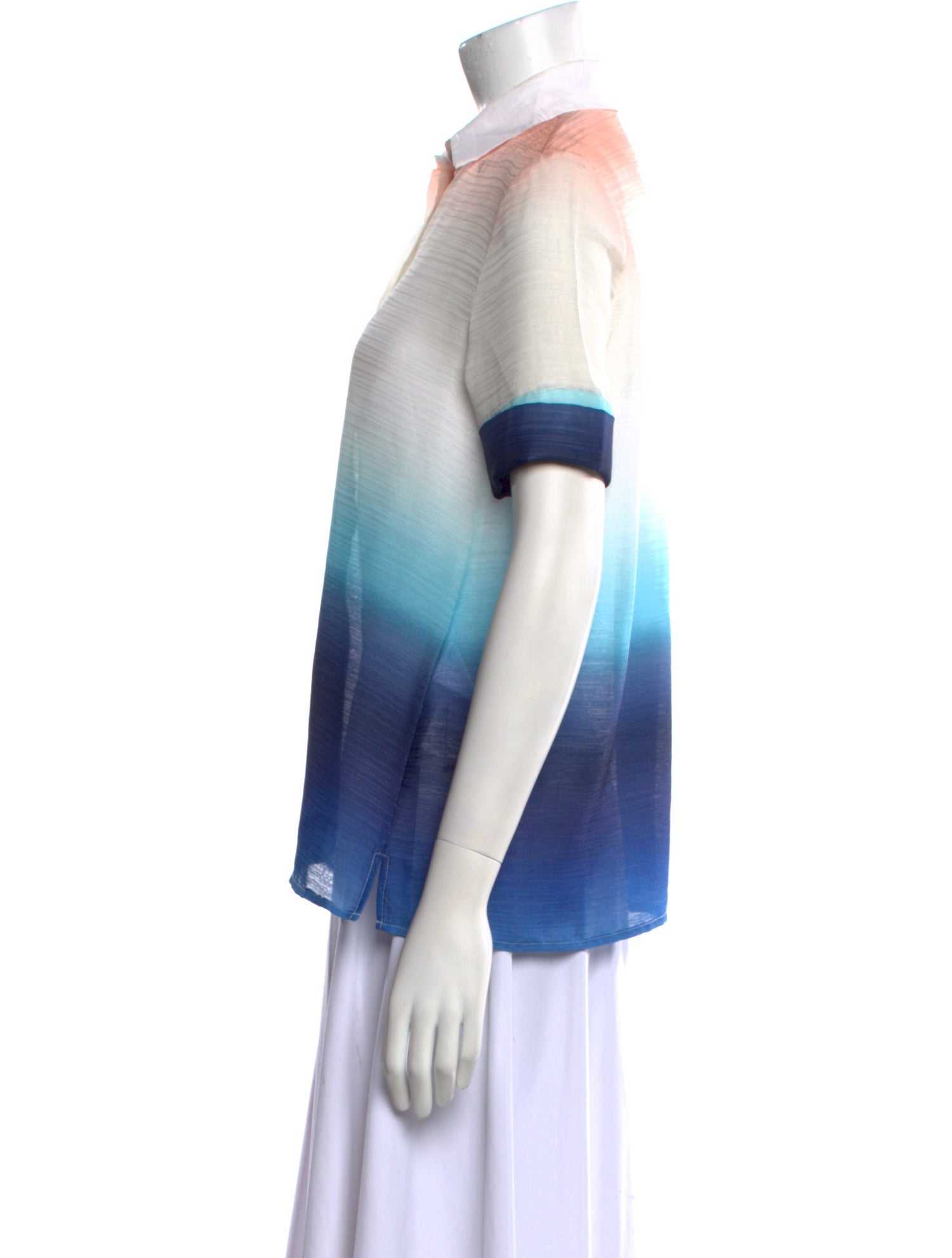 Maje Tie-Dye Print Short Sleeve Polo