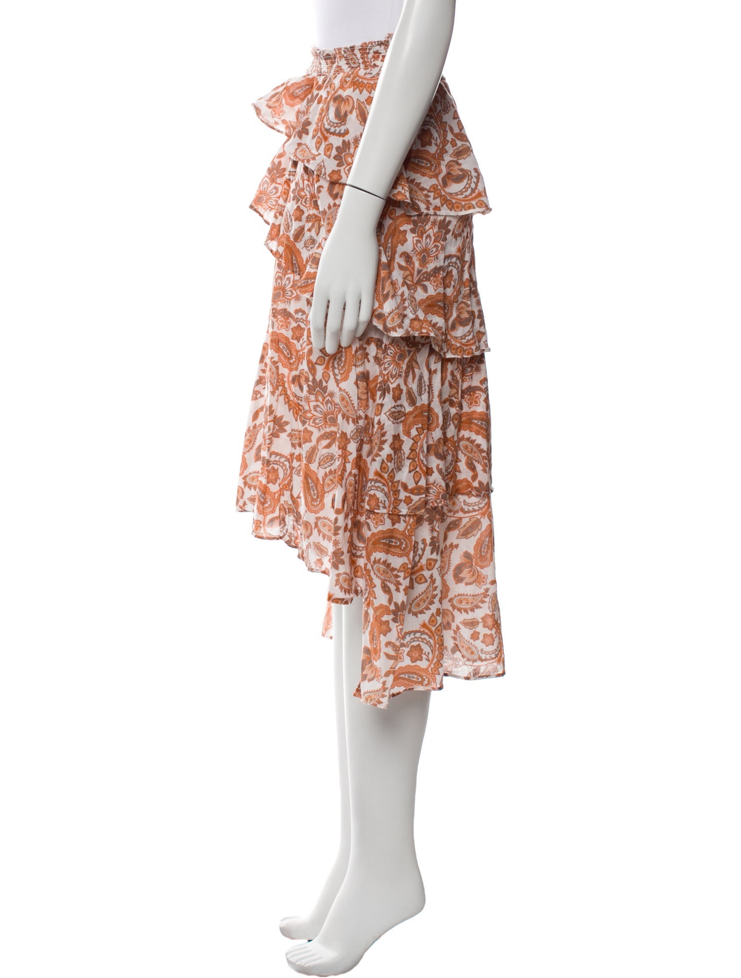 Maje Floral Print Midi Length Skirt