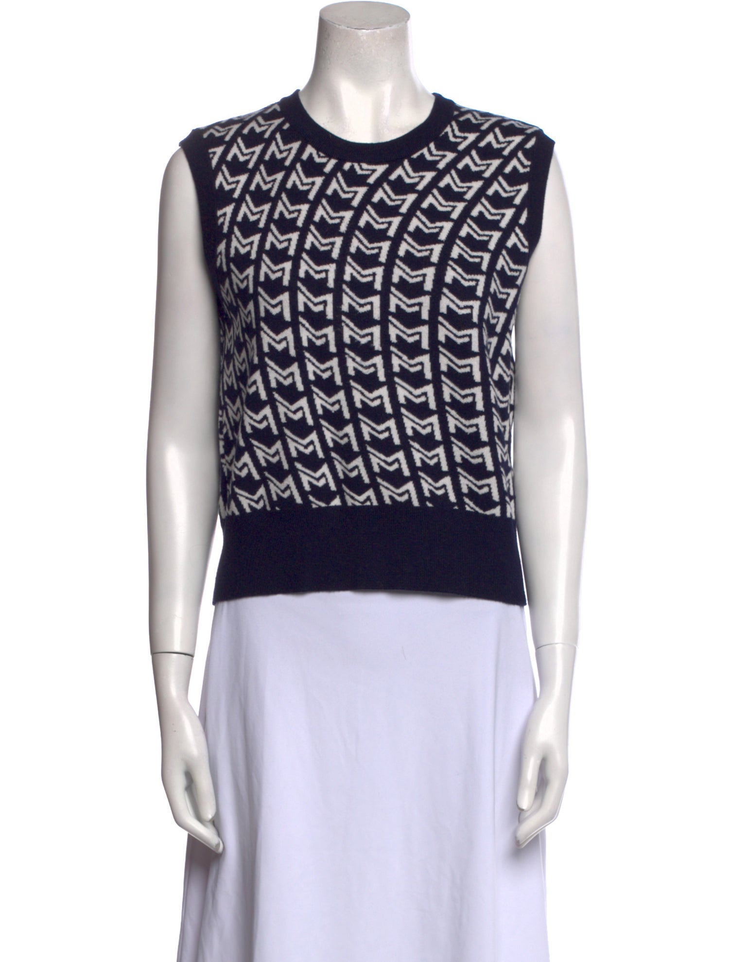 Maje Printed Crew Neck Sweater