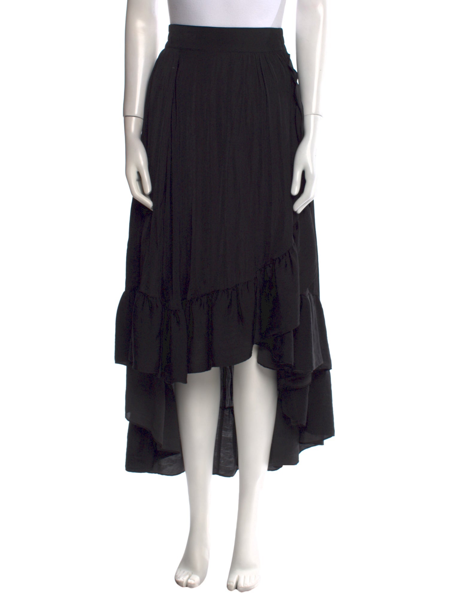 Maje Ruffle Embellishment Midi Length Skirt