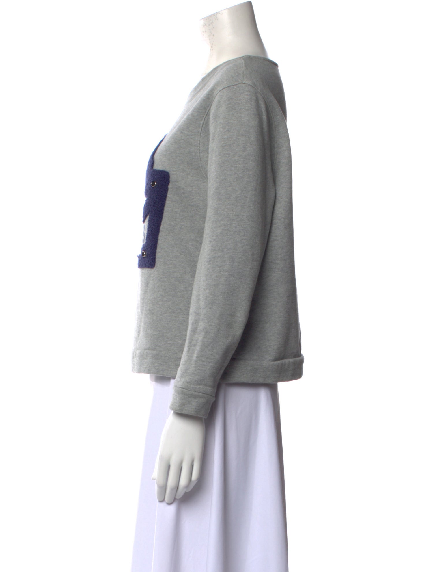 Maje Graphic Print Scoop Neck Sweatshirt