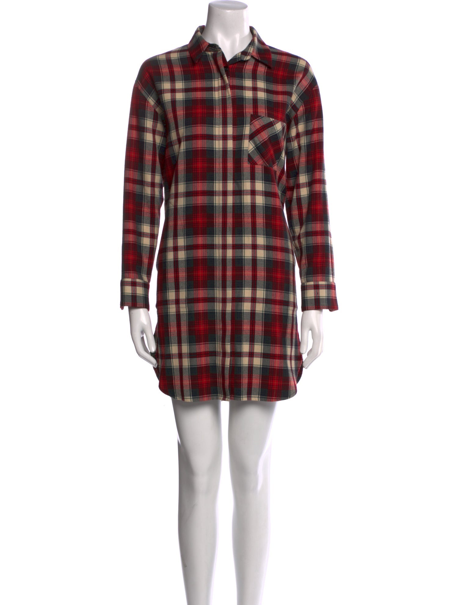 Maje Plaid Print Mini Dress w/ Tags
