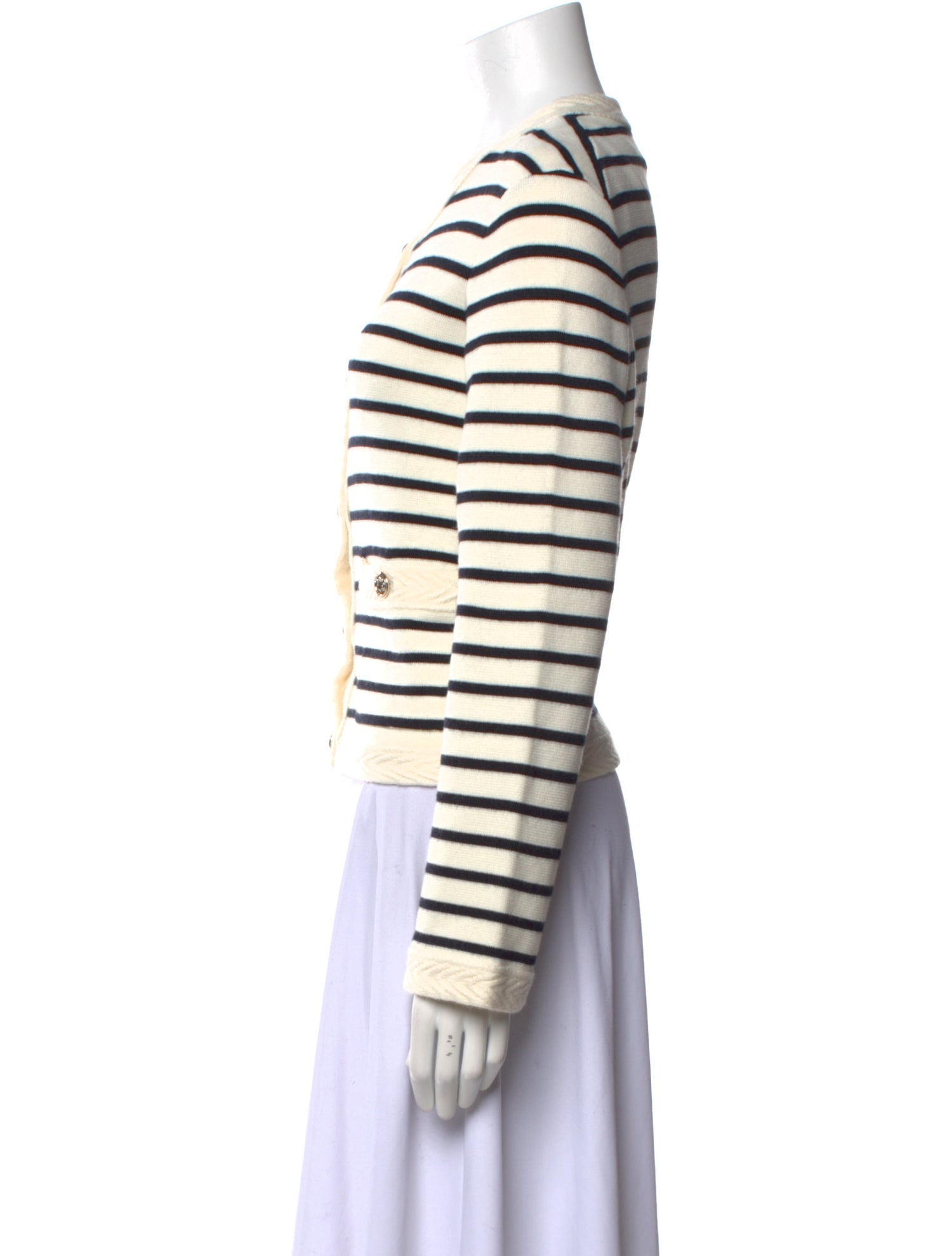Maje Striped Crew Neck Sweater