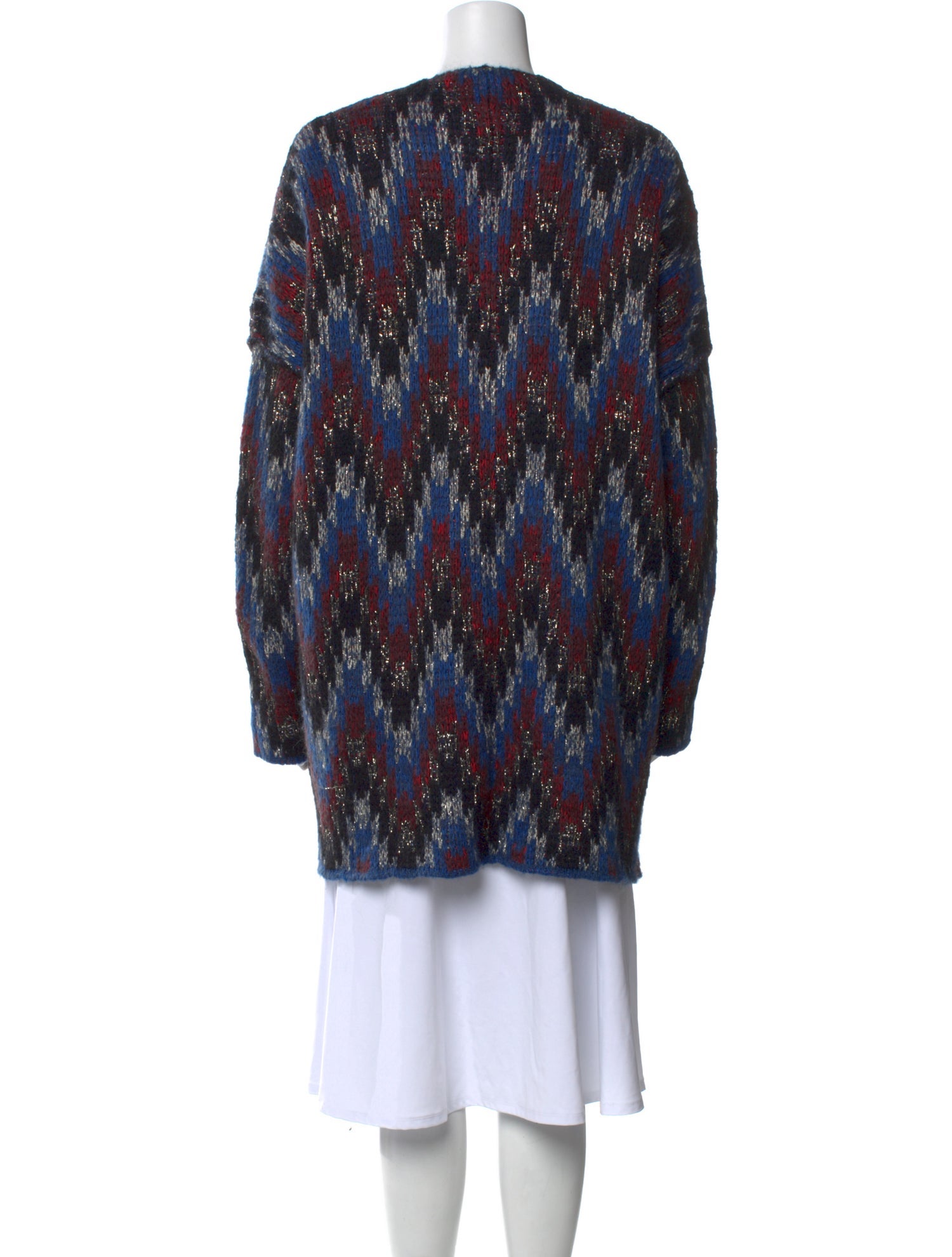 Maje Printed V-Neck Sweater