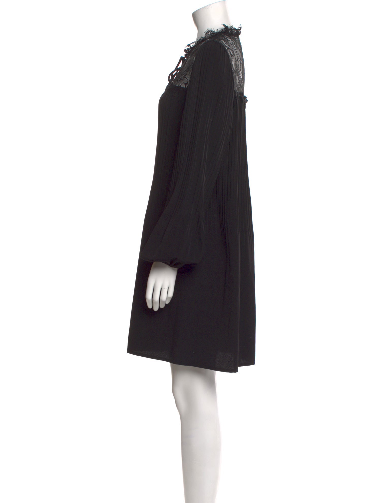 Maje Tie Neck Mini Dress