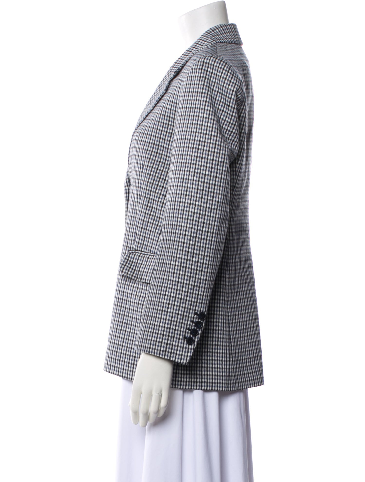 Maje Plaid Print Blazer