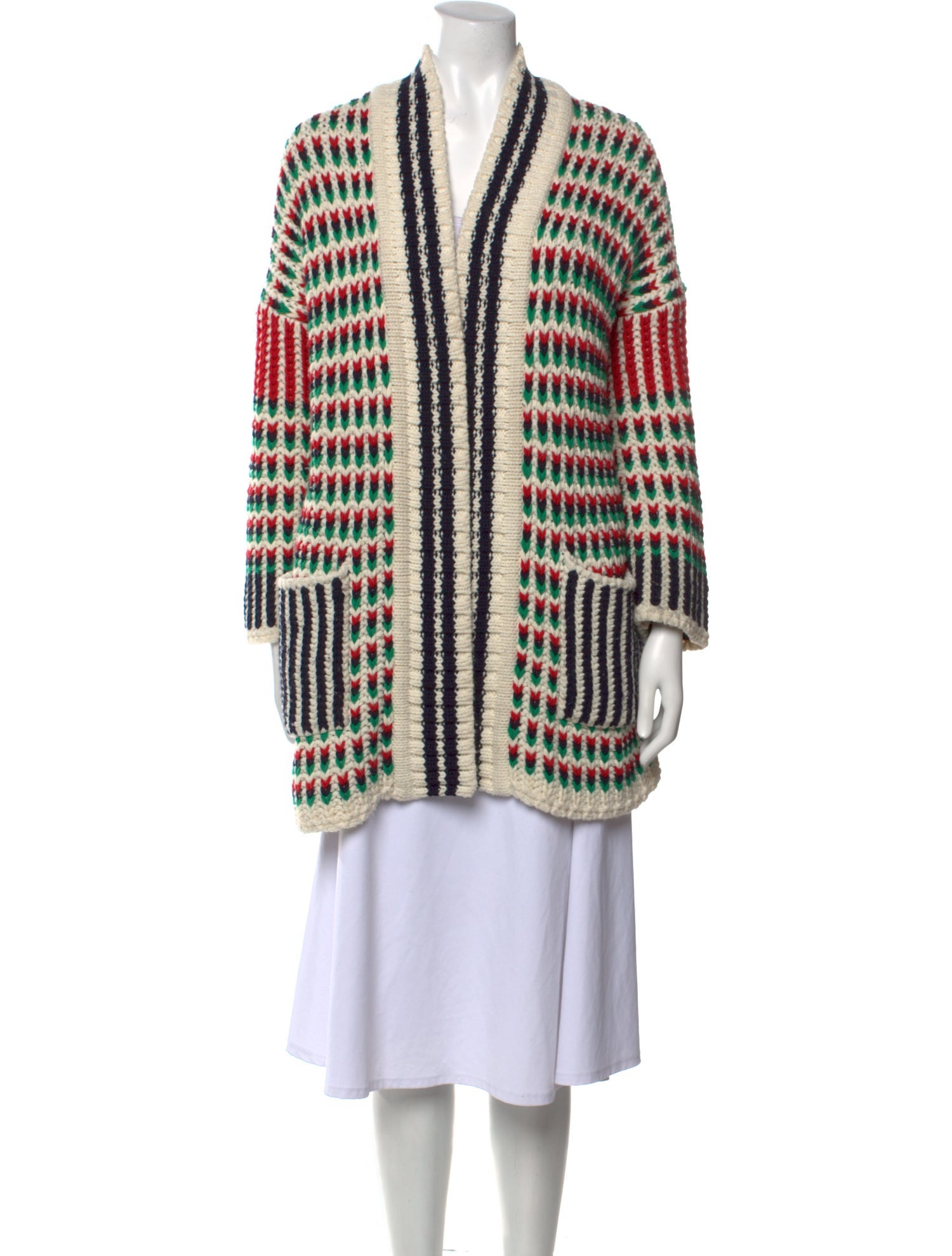 Maje Wool Patterned Sweater