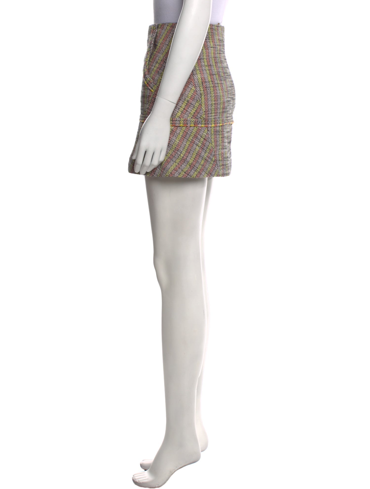 Maje Tweed Pattern Mini Skirt