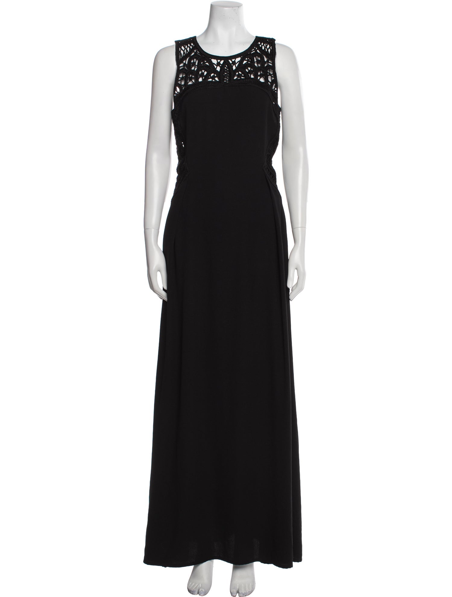 Maje Crew Neck Long Dress