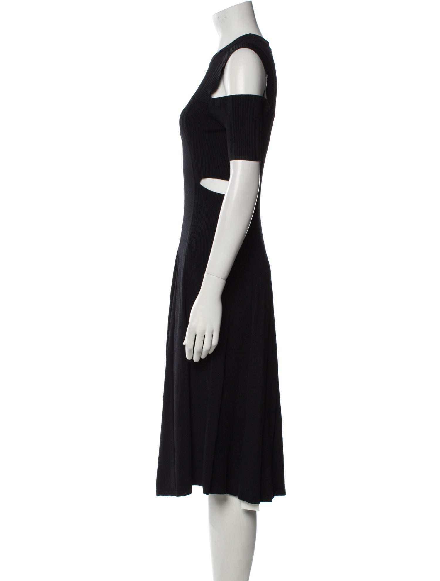 Maje Crew Neck Midi Length Dress
