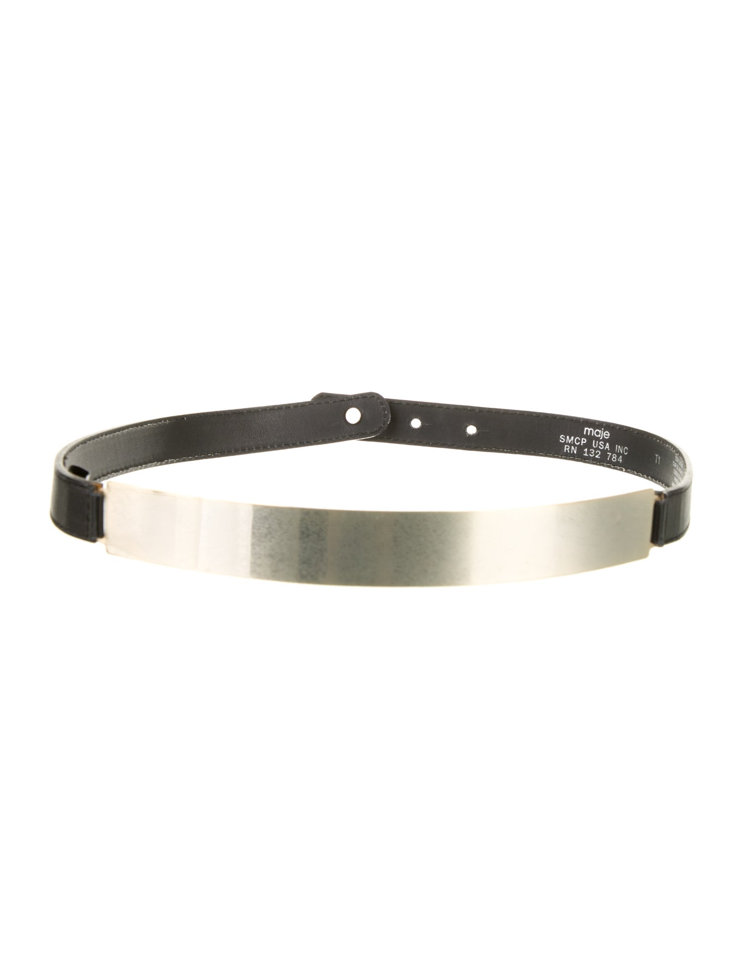 Maje Skinny Leather Waist Belt