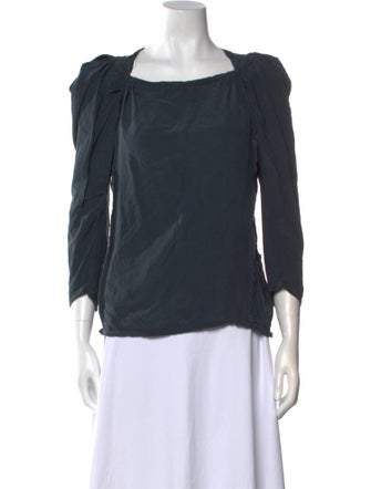 Maje Silk Square Neckline Blouse