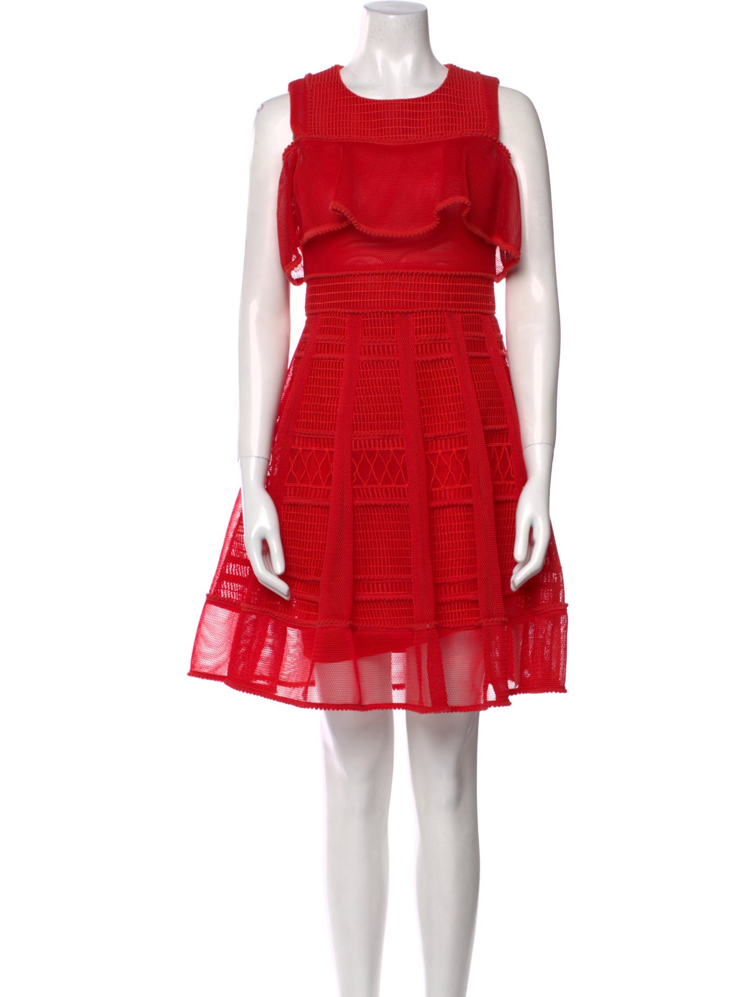 Maje Crew Neck Knee-Length Dress