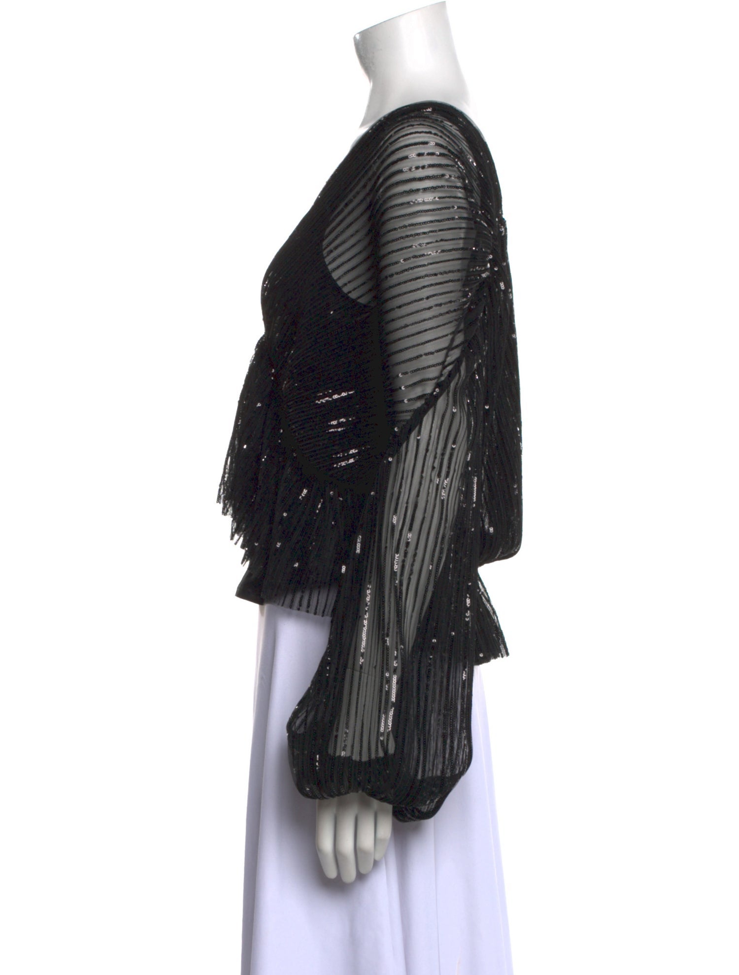 Maje V-Neck Long Sleeve Blouse