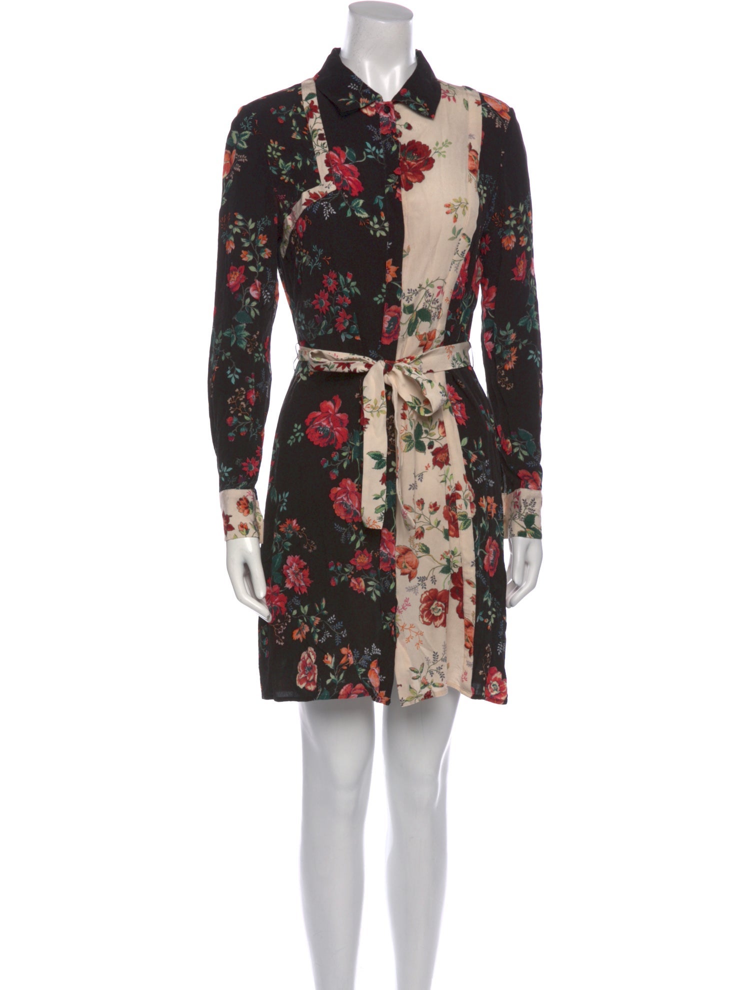 Maje Floral Print Mini Dress