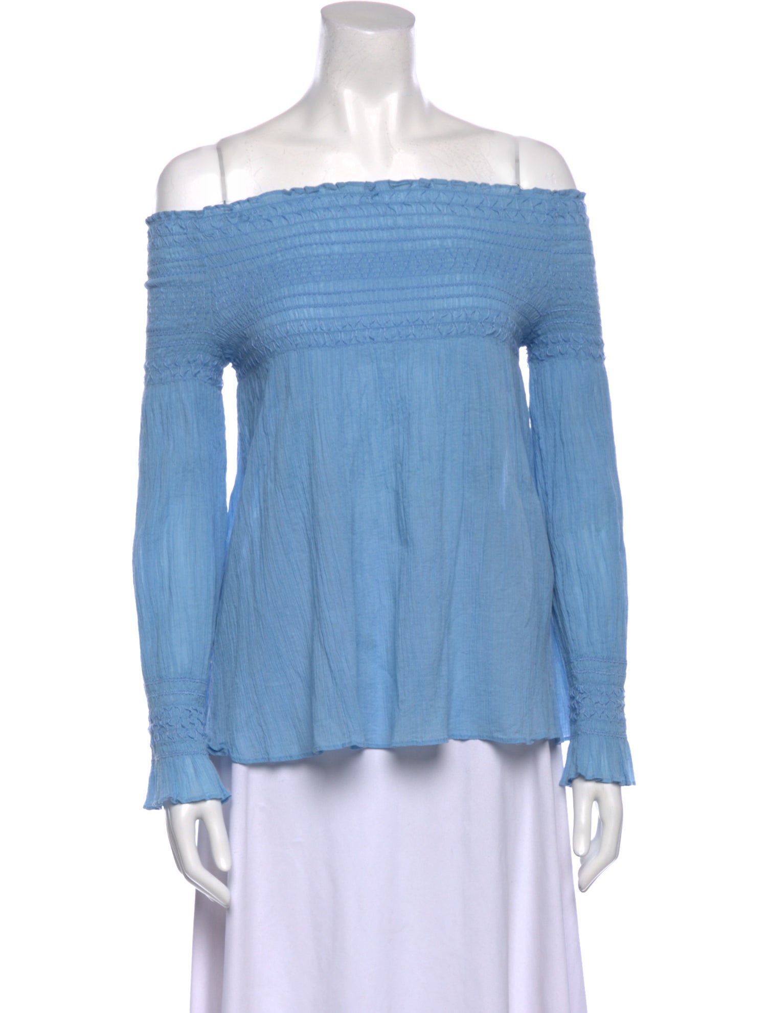 Maje Off-The-Shoulder Long Sleeve Blouse