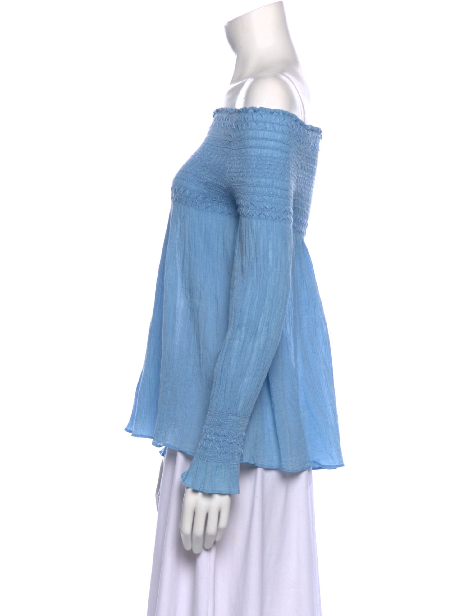 Maje Off-The-Shoulder Long Sleeve Blouse