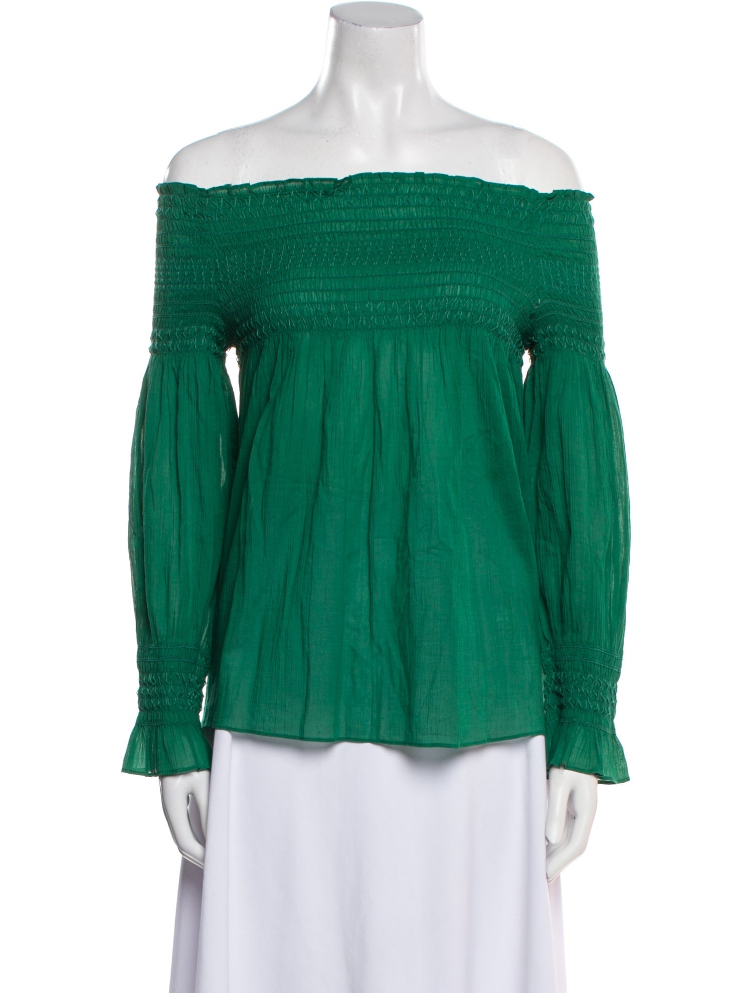 Maje Off-The-Shoulder Long Sleeve Blouse