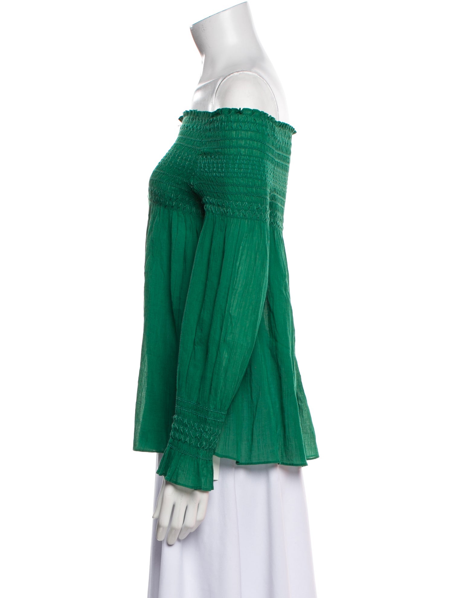 Maje Off-The-Shoulder Long Sleeve Blouse